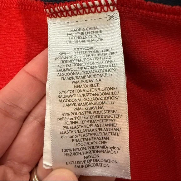 Polo Ralph Lauren Downhill Skier Double Knit Hooded Vest Cookie Men’s Large Red - Picture 9 of 11